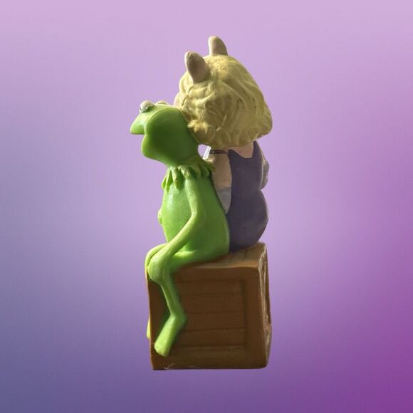 Applause THE MUPPETS 2.5" Kermit The Frog & Miss Piggy Cake Topper PVC Figurine - Picture 3 of 8